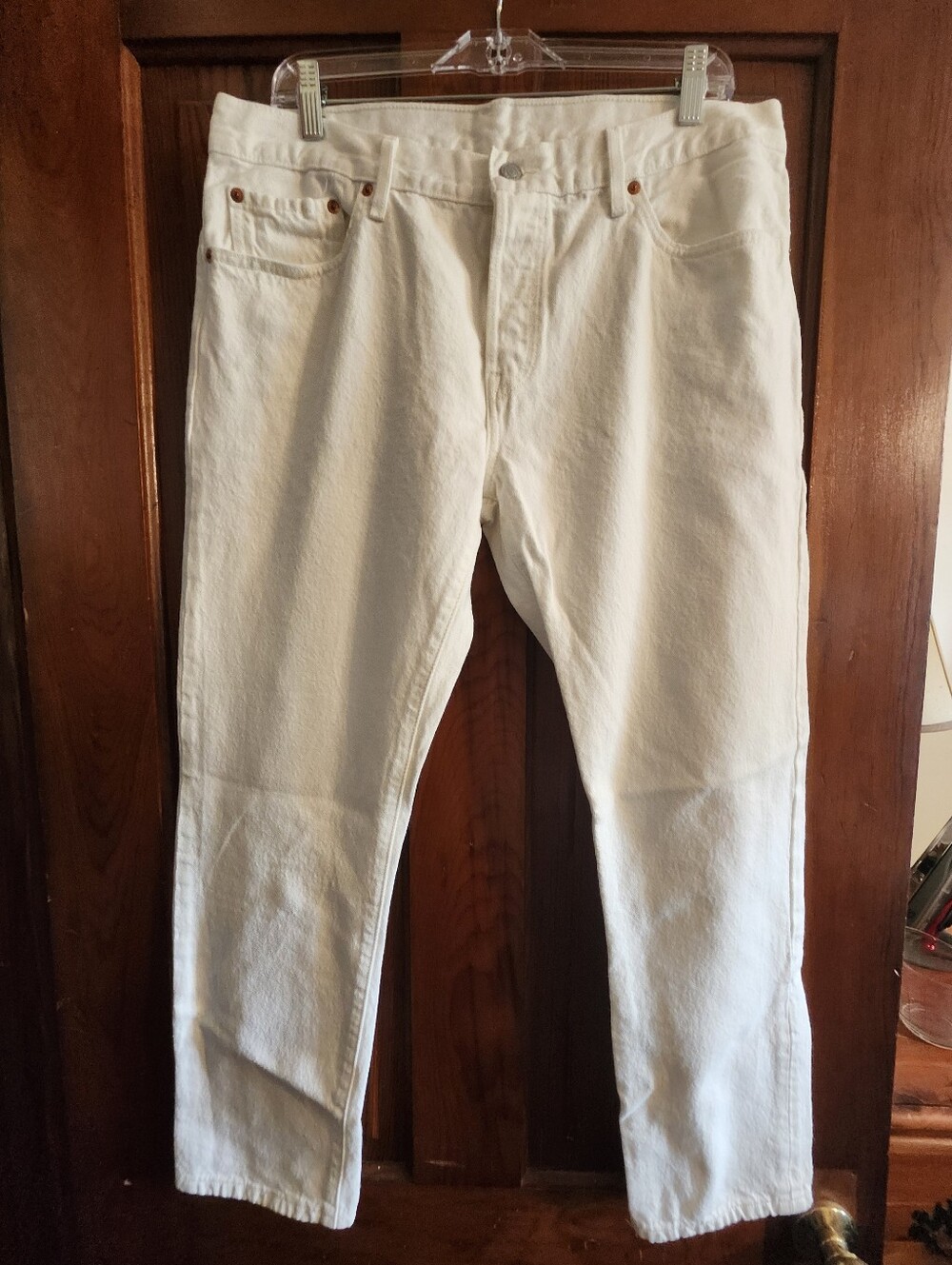Levi's 501 White Jeans
